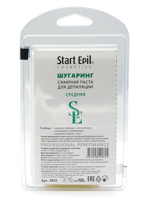 Аравия Start Epil Набор для шугаринга( Сахарная паста для депиляции в картридже "Средняя" 100 гр + полоски для депиляц (Aravia professional, Spa Депиляция)