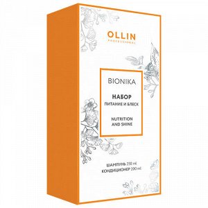 Оллин Професионал Набор "Питание и блеск" (шампунь 250 мл + кондиционер 200 мл) (Ollin Professional, BioNika)