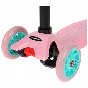 Самокат GRAFFITI, колёса световые PU 120/70 мм, ABEC 7, цвет розовый
