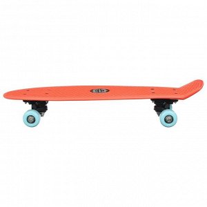 Скейтборд 56 х 15 см, колеса PVC 50 мм, пластиковая рама, цвет оранжевый