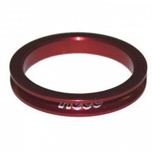 Кольцо проставочное 1-1/8"х5мм SPACER-R, алюминий, цвет красный