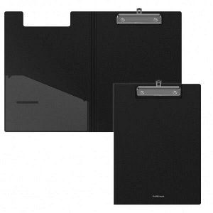 Папка планшет "ErichKrause Matt Classic" с верхним прижимом черная 1/4 арт. ЕК-45981