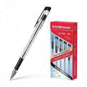 Ручка шарик "ErichKrause Ultra-30" 0.5мм черная 1/12 арт. ЕК-19614