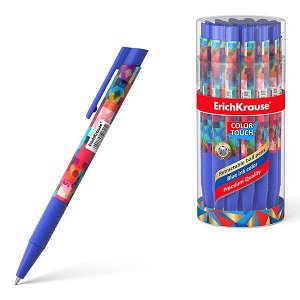 Ручка шарик "ErichKrause ColorTouch.Patchwork" автомат., 0.7мм синяя в тубе 1/24 арт. ЕК-50821