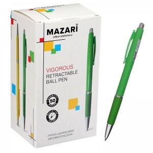 Ручка шарик "Mazari Vigorous" автомат 1.0мм синяя корпус цветной ассорти 1/50 арт. M-7634B-70
