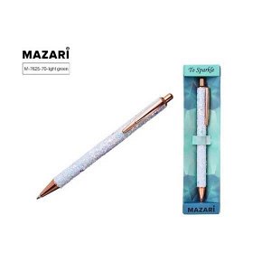 Ручка подар шарик "Mazari To Sparkle-3" автомат 1.0мм синяя, корпус металл.светло-зеленый 12/144 арт. M-7625-70-light green