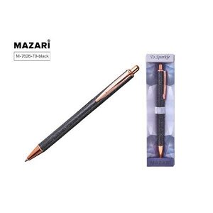 Ручка подар шарик "Mazari To Sparkle-4" автомат 1.0мм синяя, корпус металл.черный 12/144 арт. M-7626-70-black