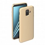 Чехол Case Silk для Samsung Galaxy A6, золотой, Deppa