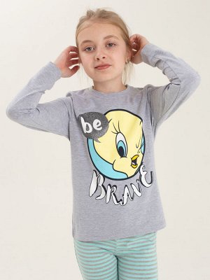 Batik Комплект домашней одежды для девочки подростка футболка и брюки цвет Мультиколор