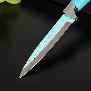 Нож Доляна Lazura, универсальный, лезвие 12,5 см, цвет бирюзовый