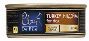 Clan De File Duck влажный корм для собак Индейка 100гр консервы