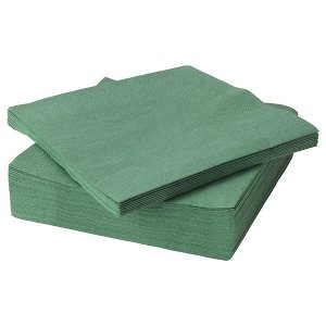 FANTASTISK ФАНТАСТИСК Салфетка бумажная, темно-зеленый40x40 см