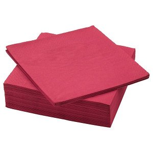FANTASTISK ФАНТАСТИСК Салфетка бумажная, темно-красный40x40 см