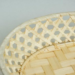 Плошка плетеная овал. 18х24 Н 4 см.(бамбук срезан)