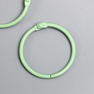 Кольца для альбомов "Айрис" 4 см, 2 шт, светло-зелёный