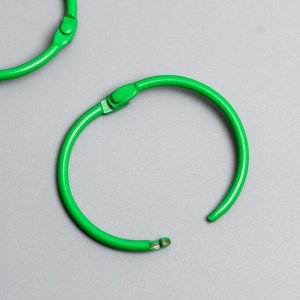 Кольца для альбомов "Айрис" 4 см, 2 шт, зелёный