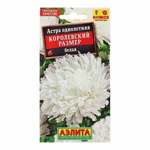 Семена цветов "Аэлита" Астра "Королевский размер" белая, О, 0,1 г