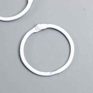 Кольца для альбомов "Айрис" 3,5 см, 2 шт, белый