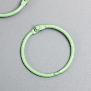 Кольца для альбомов "Айрис" 3,5 см, 2 шт, светло-зелёный