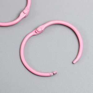 Кольца для альбомов "Айрис" 3,5 см, 2 шт, розовый