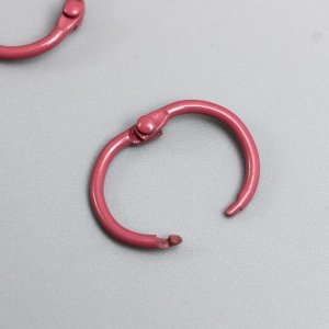 Кольца для альбомов "Айрис" 2 см, 2 шт, тёмно-розовый
