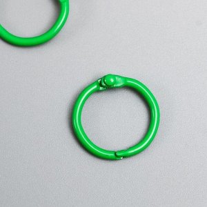 Кольца для альбомов "Айрис" 2 см, 2 шт, зелёный