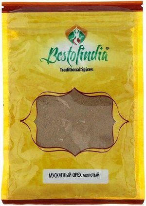 Мускатный орех молотый Nutmeg Powder Bestofindia 50 гр. (пачка)