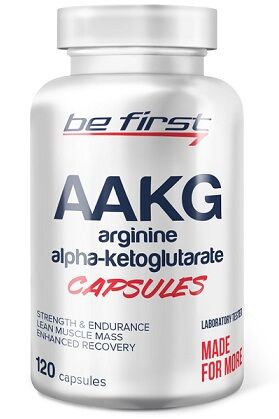 Аминокислота Аргинин AKKG Arginine Alpha-ketoglurtarate Be first 120 капс.