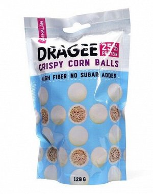 Кукурузные шарики в белом шоколаде Dragee crispy corn balls Chikalab 120 гр.