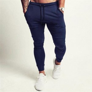 Мужские спортивные штаны 3003 "Однотонные" Темно-Синие