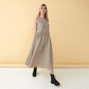 Платье женское MINAKU: Cotton collection, цвет бежевый, р-р 52