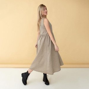 Платье женское MINAKU: Cotton collection, цвет бежевый, р-р 48