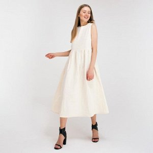 Платье летнее женское MINAKU: Cotton collection, цвет молочный