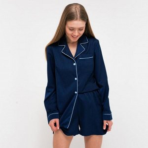 Пижама женская (сорочка, шорты) MINAKU: Light touch цвет синий, р-р 48