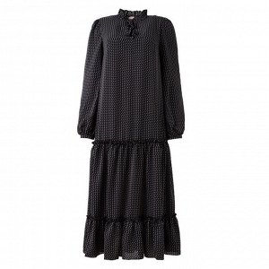 Платье женское длина миди MINAKU: Green trend чёрный цвет