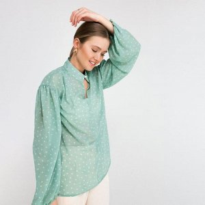 Рубашка женская MINAKU: Green trend цвет зелёный