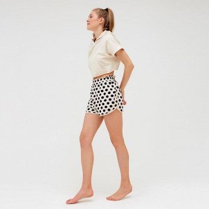 Комплект женский (худи, шорты) MINAKU: Polka-dot collection цвет бежевый, р-р 44