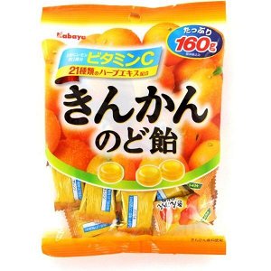 Леденцы "Kabaya" с витамином С и вкусом кумквата 160г 1/40 Япония