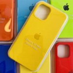 Силиконовый чехол для Ip 12 MINI №37 (тон 2) (все наклейки,лого вырезан, микрофибра,не пачкается,улучшенное качество)