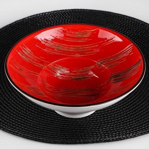 Тарелка для пасты Wilmax Scratch, d=19,5 см, 800 мл, цвет красный