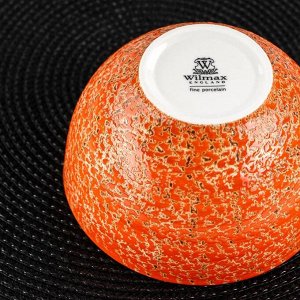 Миска Wilmax England Splash, d=13 см, 600 мл, цвет оранжевый