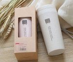 Переносная кружка для напитков из пшеничной соломы