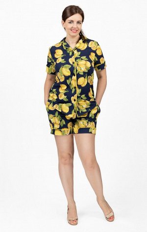 Пижама с шортами, лимоны (715-2)