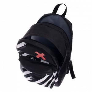 Рюкзак молодёжный Calligrata Black, 38 х 28 х 19 см, эргономичная спинка