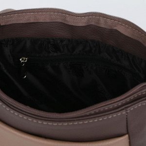 Сумка женская, отдел на клапане, наружный карман, 2 ремня, цвет коричневый