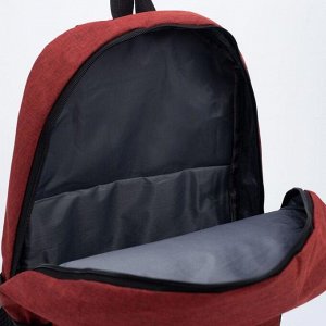 Рюкзак, отдел на молнии, наружный карман, 2 боковые сетки, с USB, цвет бордовый
