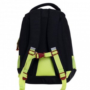Рюкзак школьный, Grizzly RG-168, 41x28x20 см, эргономичная спинка, отделение для ноутбука, «Авокадо»