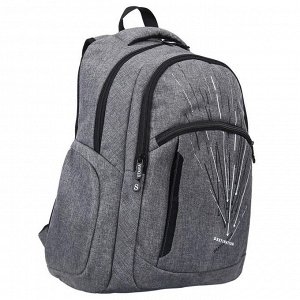 Рюкзак молодежный с эргономичной спинкой Stavia, 44 х 32 х 16 см "Стрелы", светло-серый