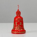 Свеча резная &quot;Пасхальный колокольчик&quot;, красный, 7х11 см, 140 гр