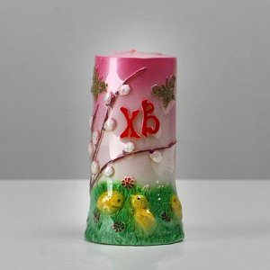 Свеча-цилиндр "Пасхальное утро", 8х13,5 см, 350 гр